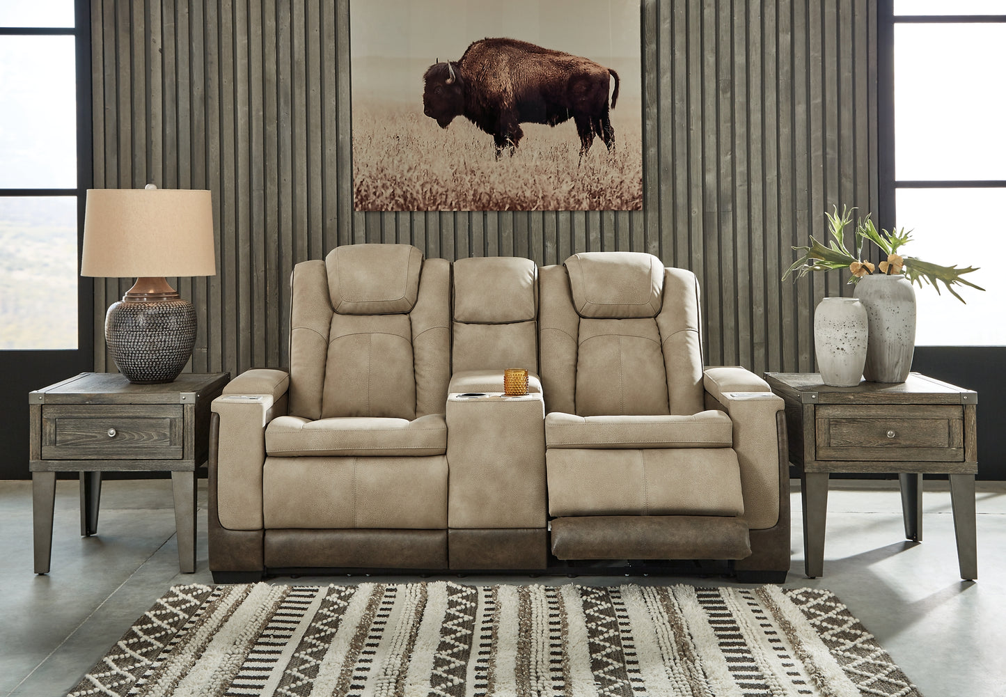 Next-Gen DuraPella PWR REC Loveseat/CON/ADJ HDRST Signature Design by Ashley®