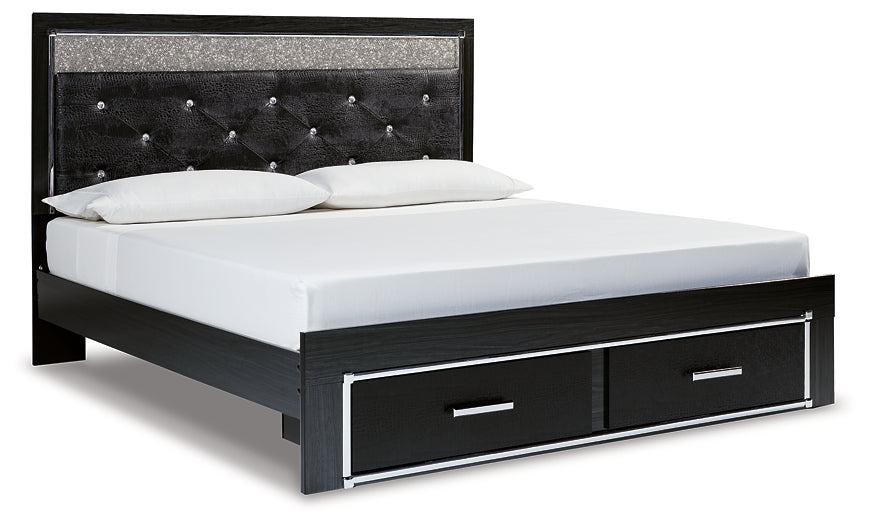 Kaydell  Upholstered Panel Storage Platform Bed Signature Design by Ashley®