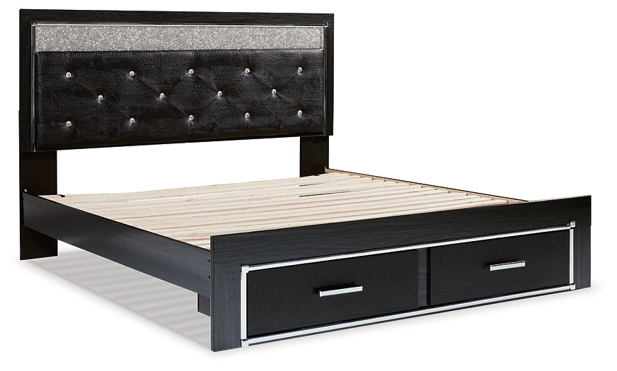 Kaydell  Upholstered Panel Storage Platform Bed Signature Design by Ashley®