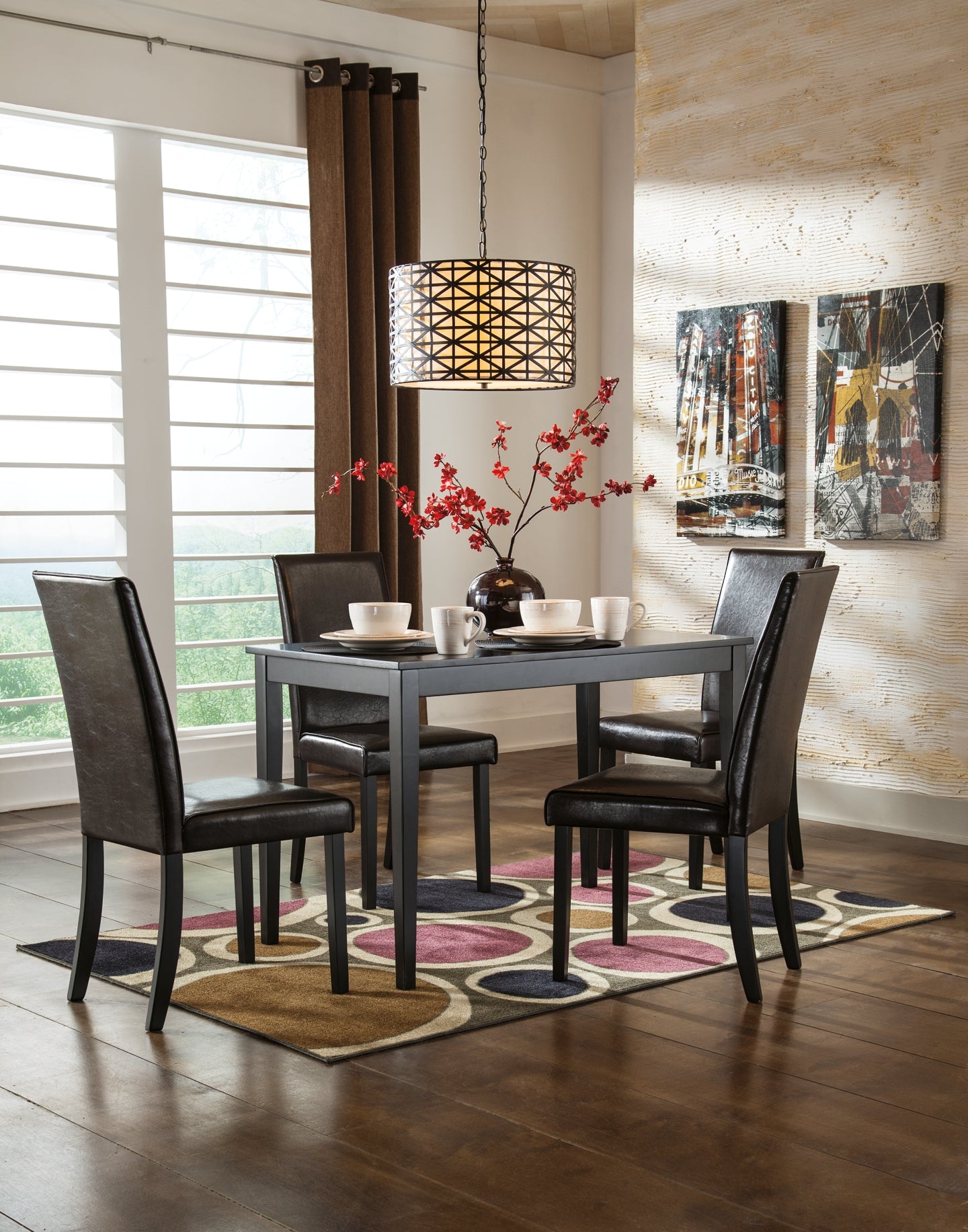 Kimonte Dining Table and 4 Chairs Signature Design by Ashley®