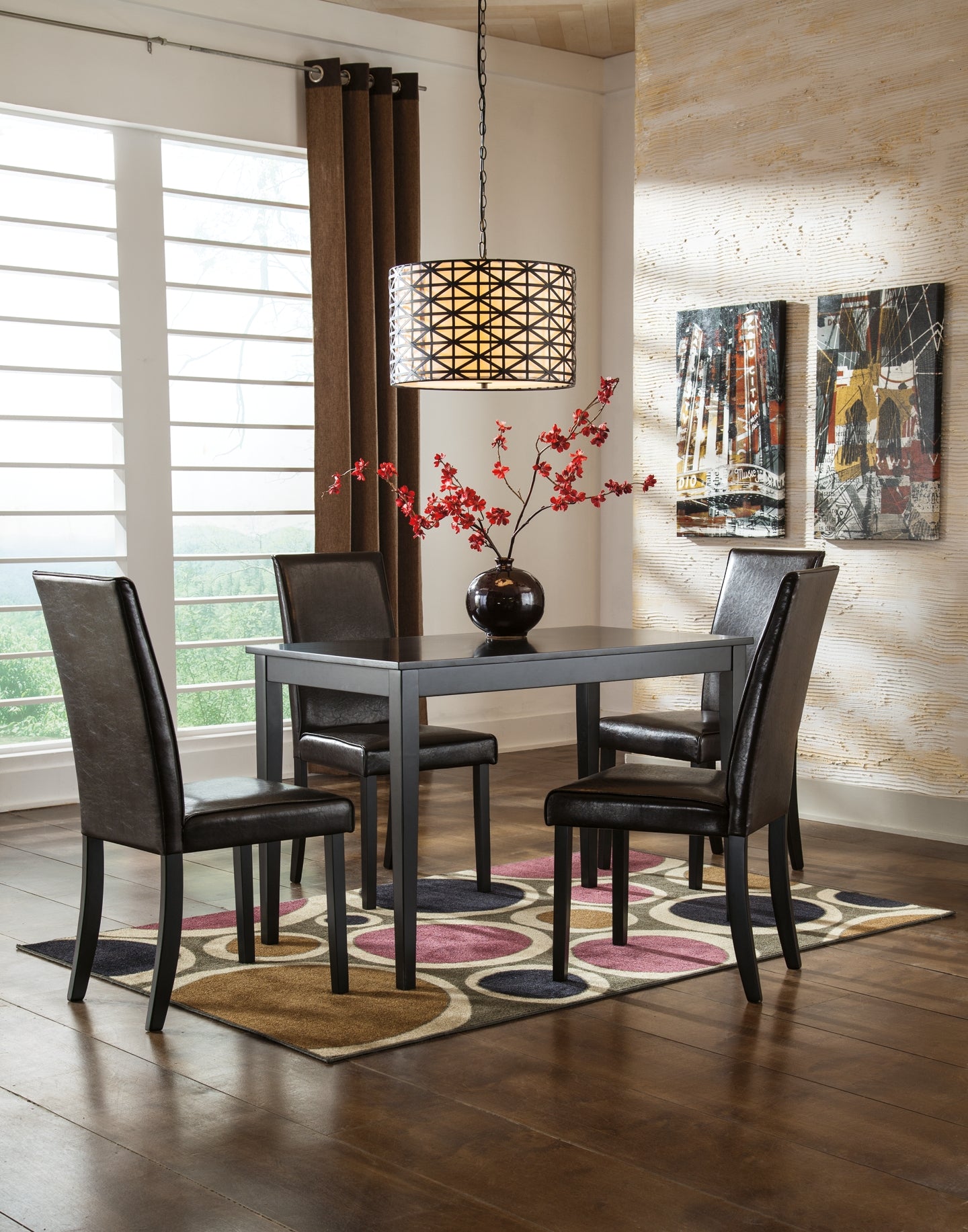 Kimonte Dining Table and 4 Chairs Signature Design by Ashley®