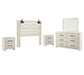 Cambeck  Panel Headboard With Mirrored Dresser And 2 Nightstands Signature Design by Ashley®