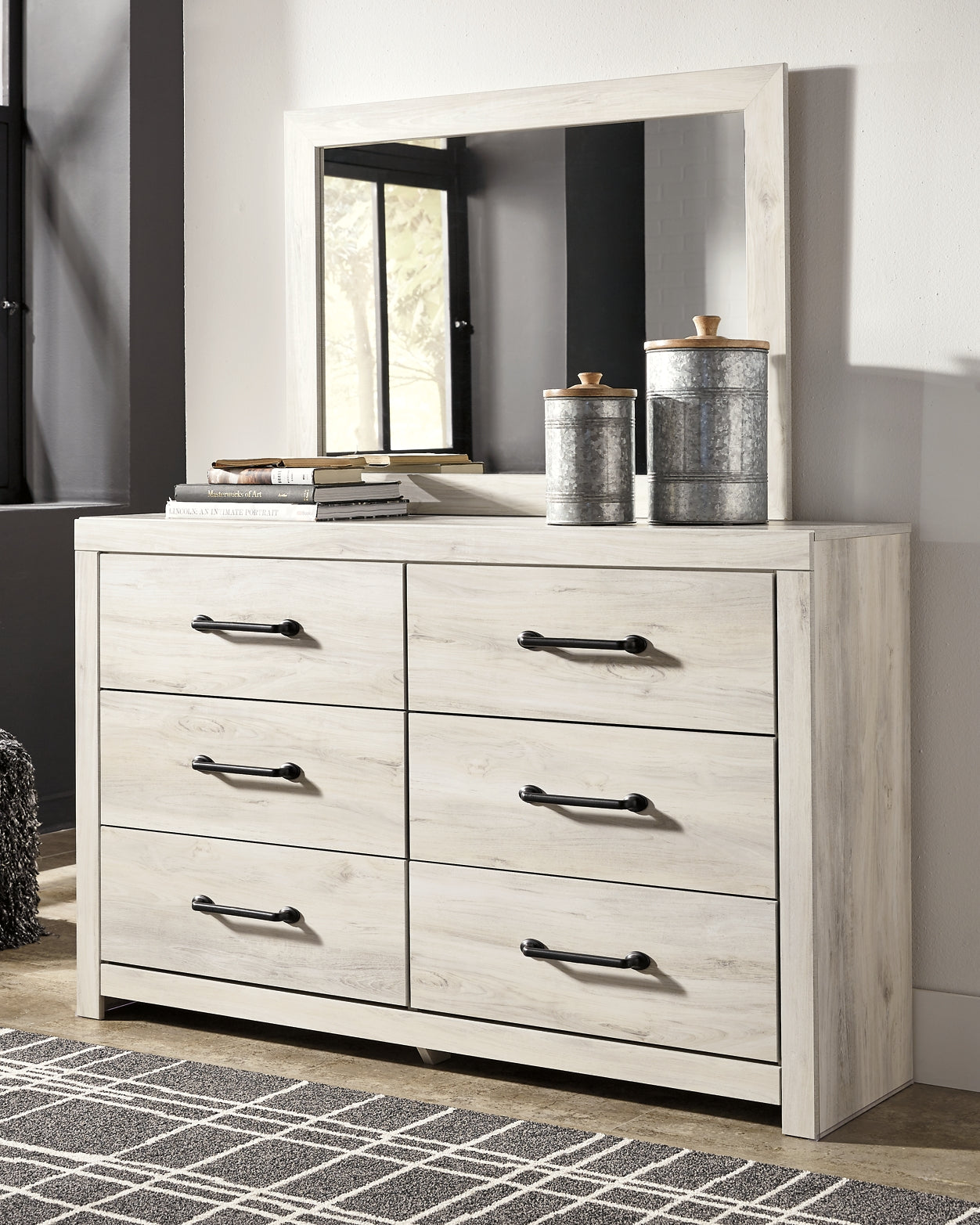 Cambeck  Panel Bed With 2 Storage Drawers With Mirrored Dresser And Chest Signature Design by Ashley®