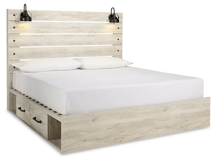 Cambeck  Panel Bed With 2 Storage Drawers With Mirrored Dresser And 2 Nightstands Signature Design by Ashley®