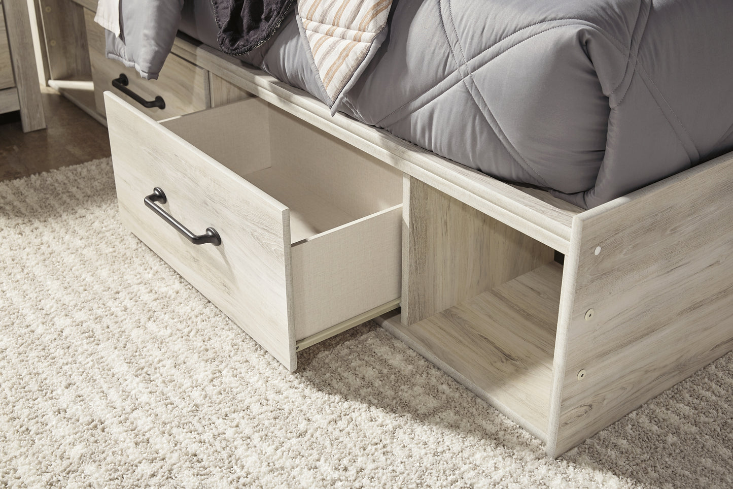 Cambeck  Panel Bed With 2 Storage Drawers With Mirrored Dresser And Chest Signature Design by Ashley®