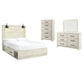 Cambeck  Panel Bed With 2 Storage Drawers With Mirrored Dresser And Chest Signature Design by Ashley®