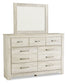 Bellaby  Panel Headboard With Mirrored Dresser Signature Design by Ashley®