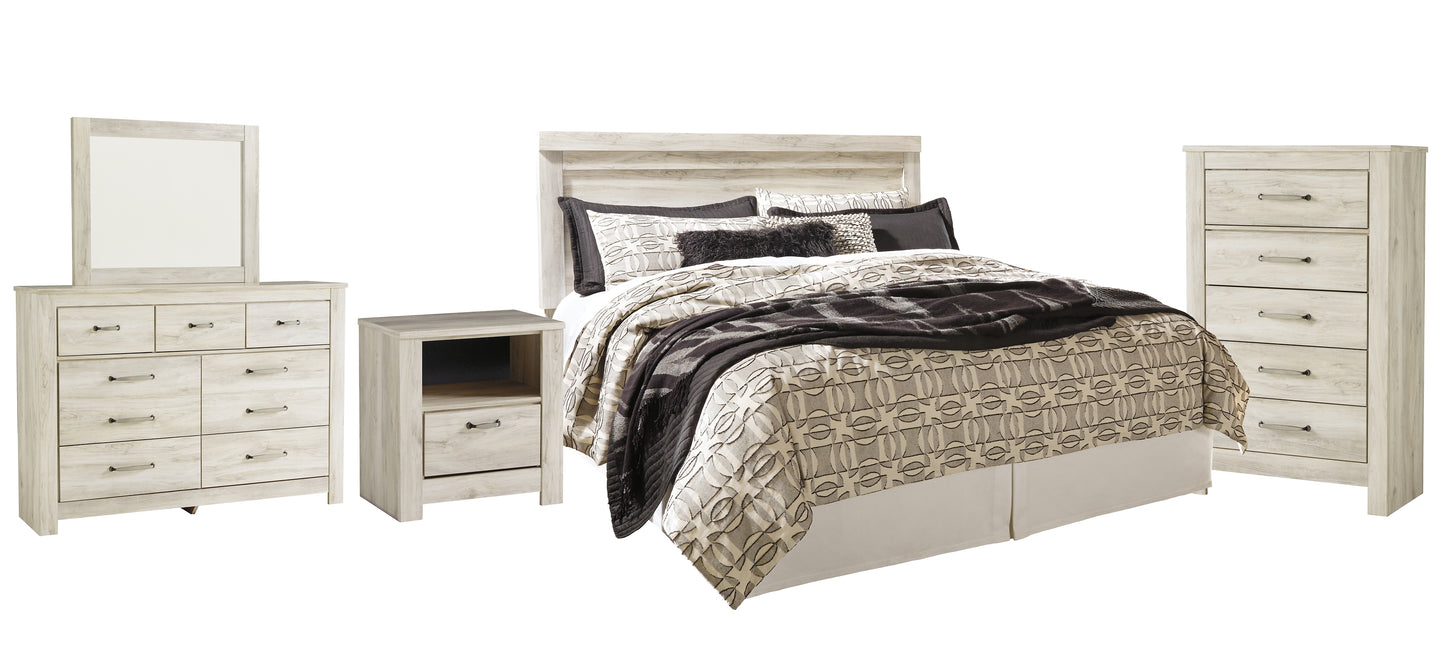 Bellaby  Panel Headboard With Mirrored Dresser, Chest And Nightstand Signature Design by Ashley®