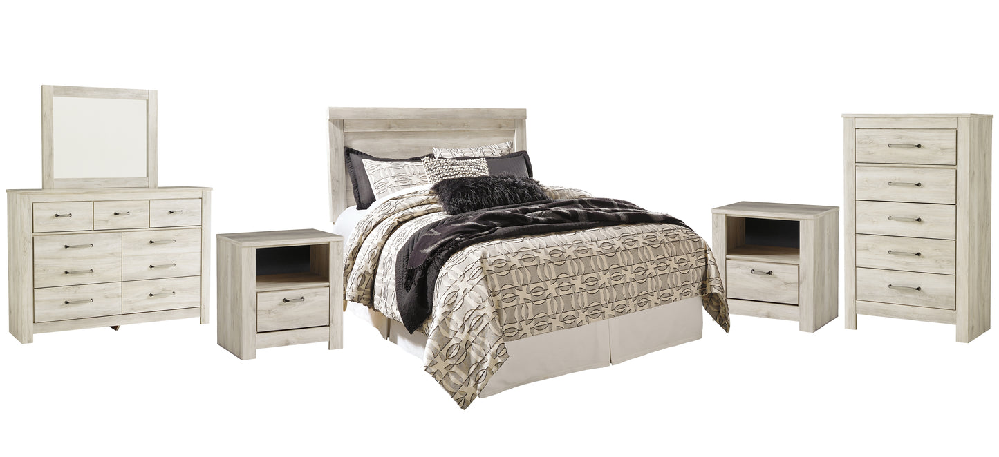 Bellaby  Panel Headboard With Mirrored Dresser, Chest And 2 Nightstands Signature Design by Ashley®