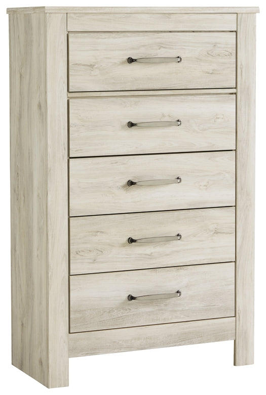 Bellaby  Panel Headboard With Mirrored Dresser And Chest Signature Design by Ashley®