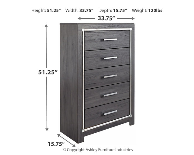 Lodanna  Panel Bed With 2 Storage Drawers With Mirrored Dresser And Chest Signature Design by Ashley®