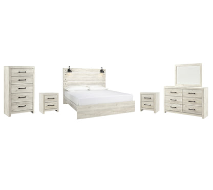 Cambeck  Panel Bed With Mirrored Dresser, Chest And 2 Nightstands Signature Design by Ashley®