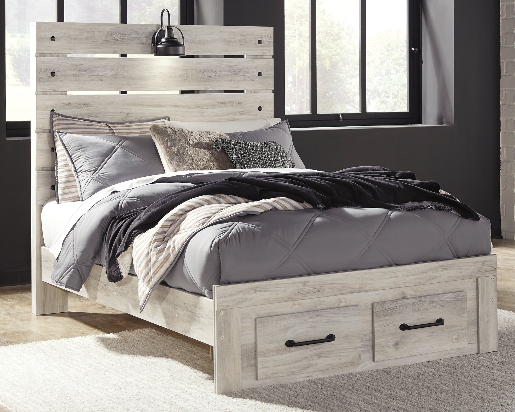 Cambeck  Panel Bed With Mirrored Dresser And 2 Nightstands Signature Design by Ashley®