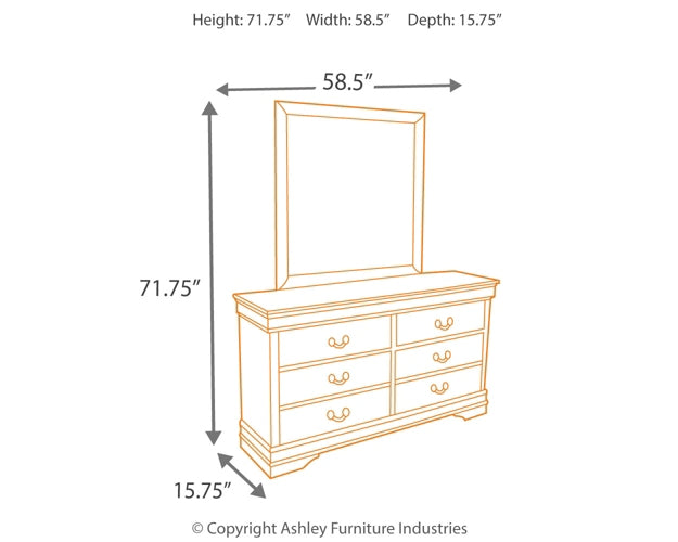 Alisdair  Sleigh Bed With Mirrored Dresser Signature Design by Ashley®