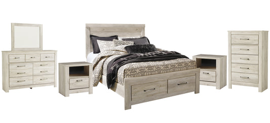 Bellaby  Platform Bed With 2 Storage Drawers With Mirrored Dresser, Chest And 2 Nightstands Signature Design by Ashley®