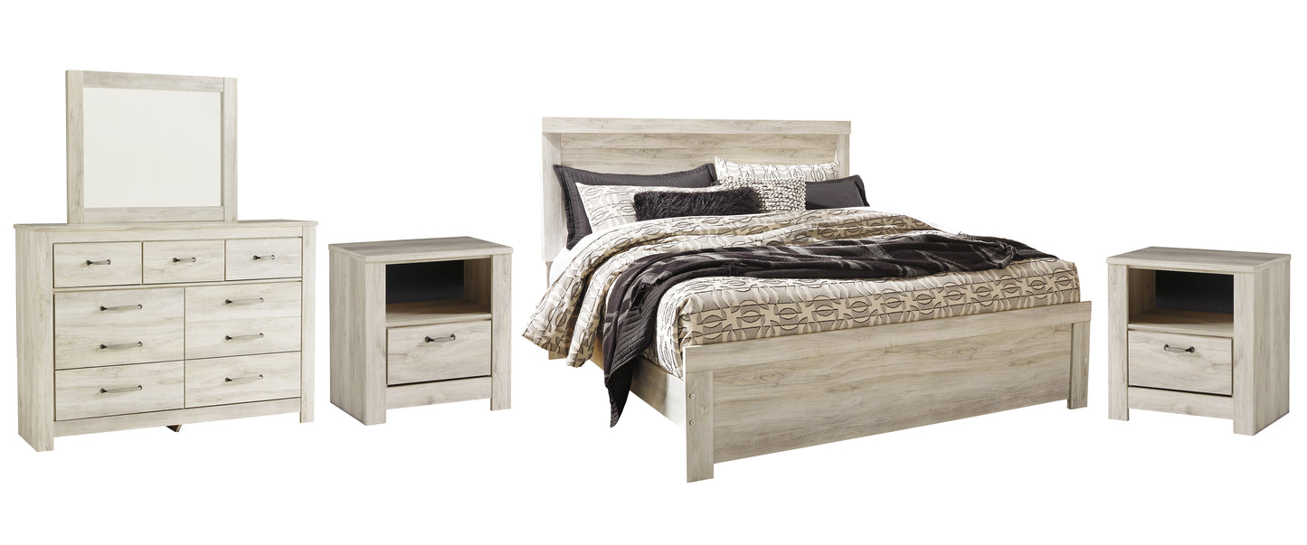 Bellaby  Panel Bed With Mirrored Dresser And 2 Nightstands Signature Design by Ashley®