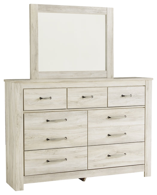 Bellaby  Panel Headboard With Mirrored Dresser Signature Design by Ashley®