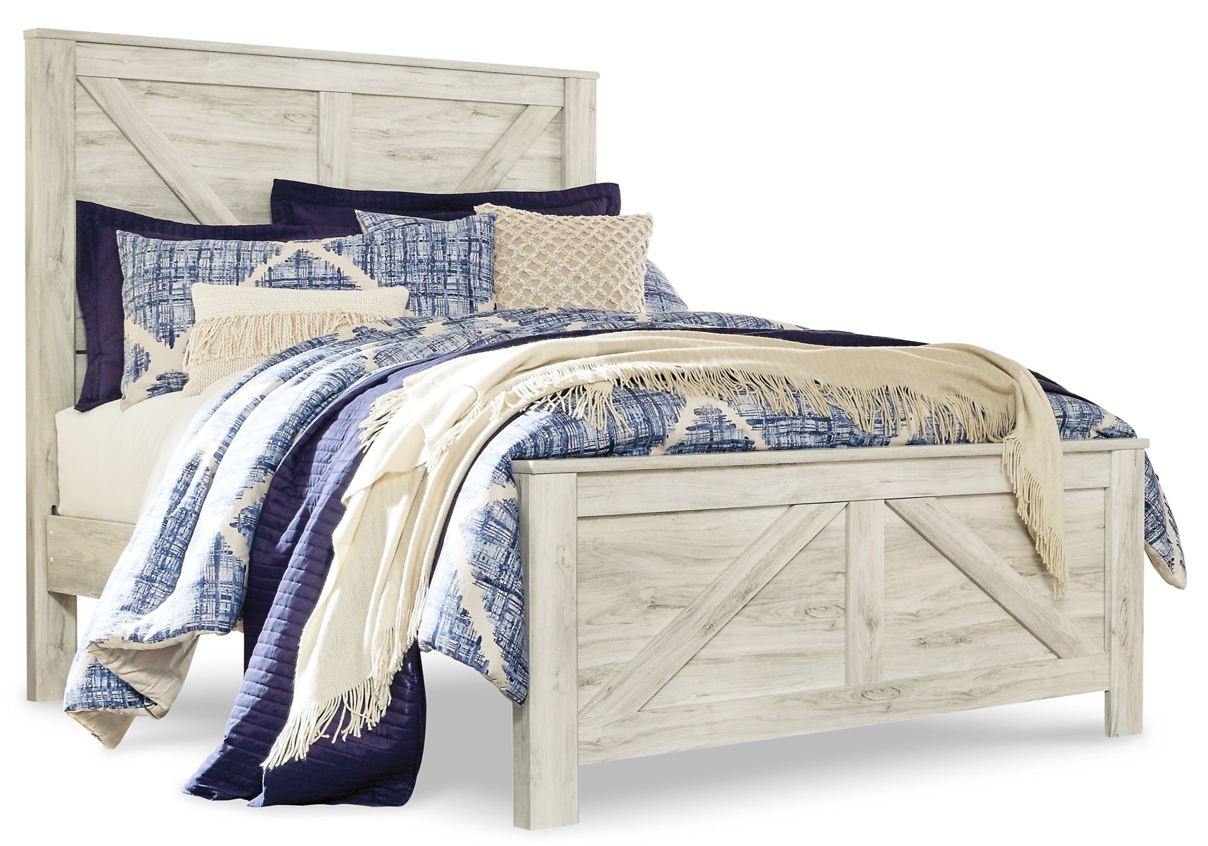 Bellaby  Crossbuck Panel Bed With Mirrored Dresser, Chest And Nightstand Signature Design by Ashley®