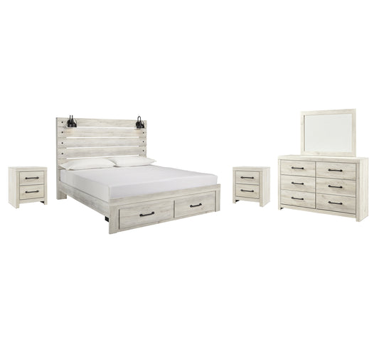 Cambeck  Panel Bed With Mirrored Dresser And 2 Nightstands Signature Design by Ashley®