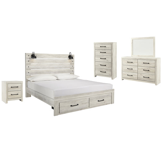 Cambeck  Panel Bed With 2 Storage Drawers With Mirrored Dresser, Chest And Nightstand Signature Design by Ashley®