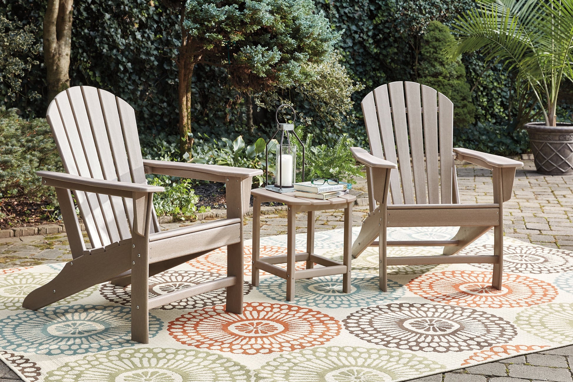 Sundown Treasure 2 Outdoor Chairs with End Table Signature Design by Ashley®