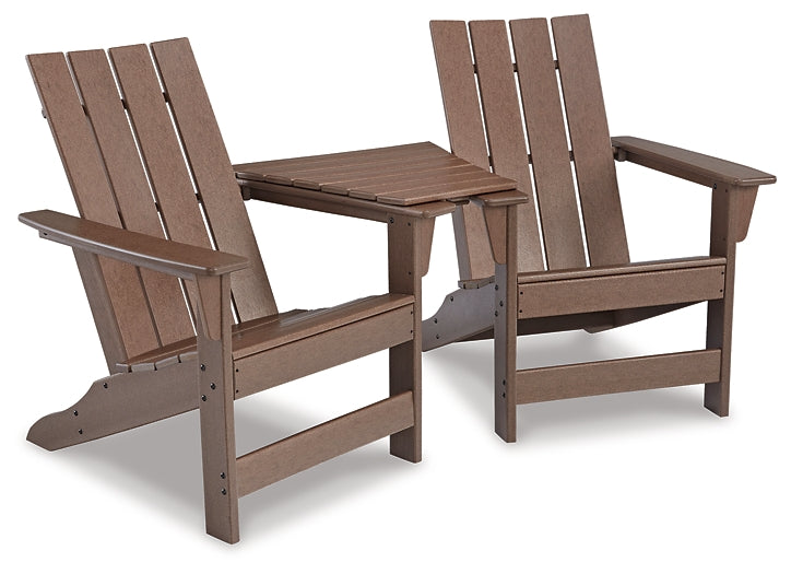 Emmeline 2 Adirondack Chairs with Connector Table Signature Design by Ashley®