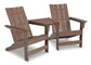 Emmeline 2 Adirondack Chairs with Connector Table Signature Design by Ashley®