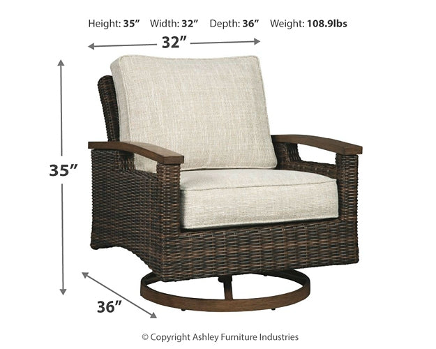 Paradise Trail Outdoor Fire Pit Table and 4 Chairs Signature Design by Ashley®