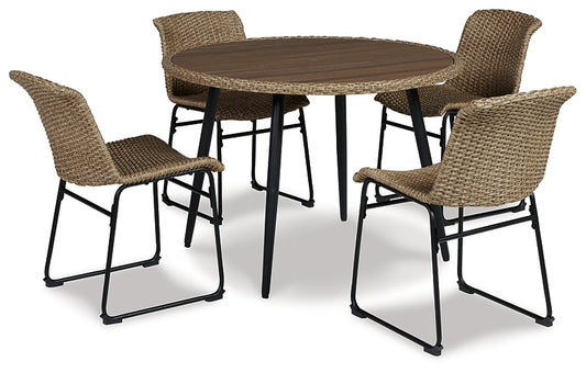 Amaris Outdoor Dining Table and 4 Chairs Signature Design by Ashley®