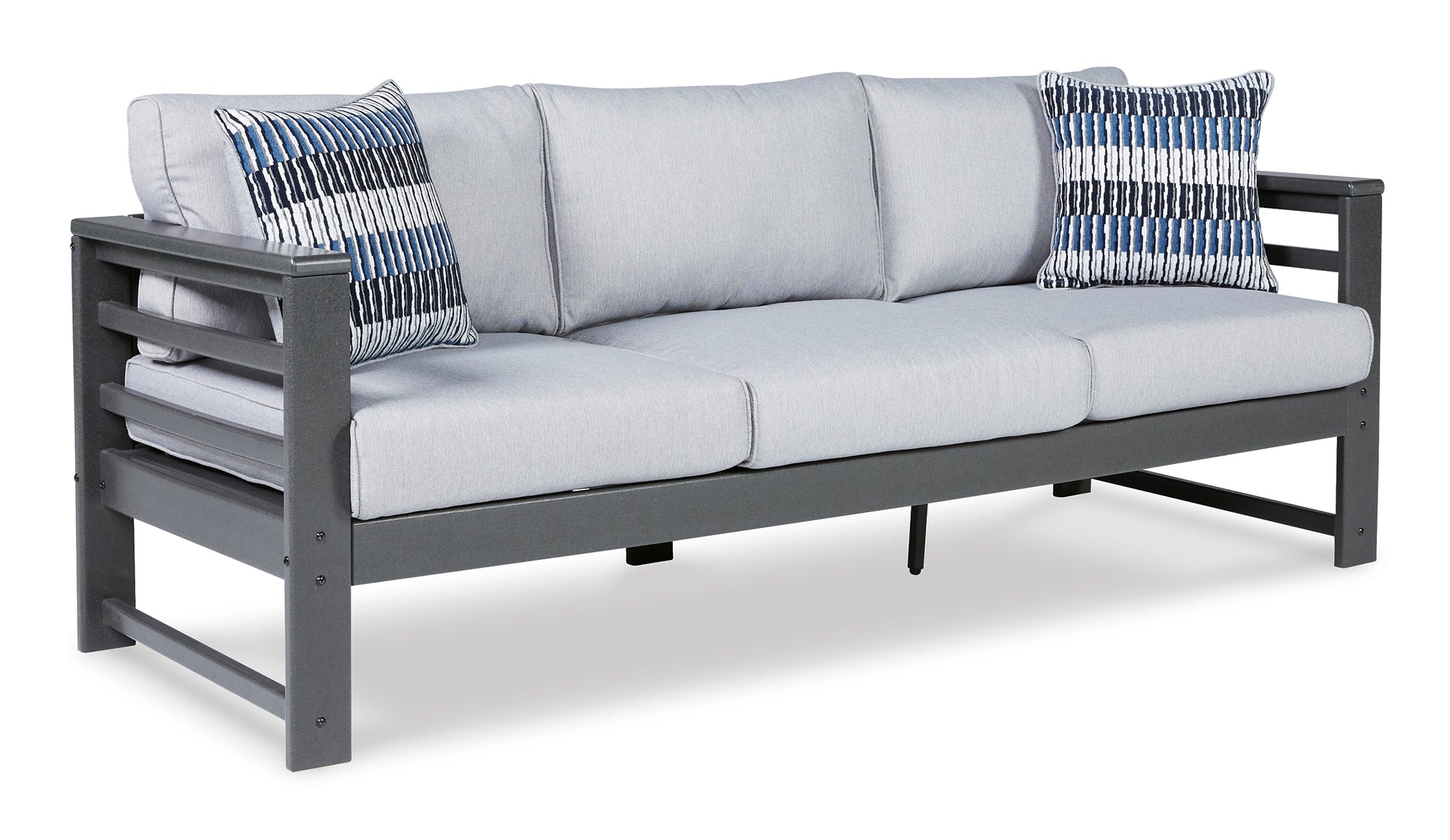 Amora Outdoor Sofa, Loveseat and 2 Lounge Chairs with Coffee Table and 2 End Tables Signature Design by Ashley®