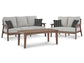 Emmeline Outdoor Sofa and Loveseat with Coffee Table Signature Design by Ashley®