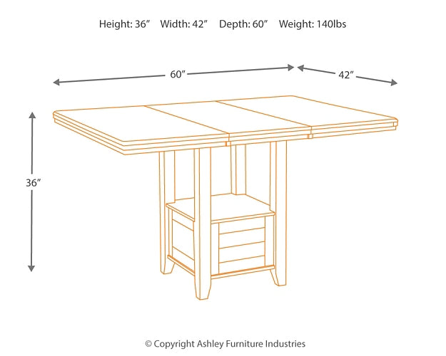 Haddigan Counter Height Dining Table and 6 Barstools Signature Design by Ashley®