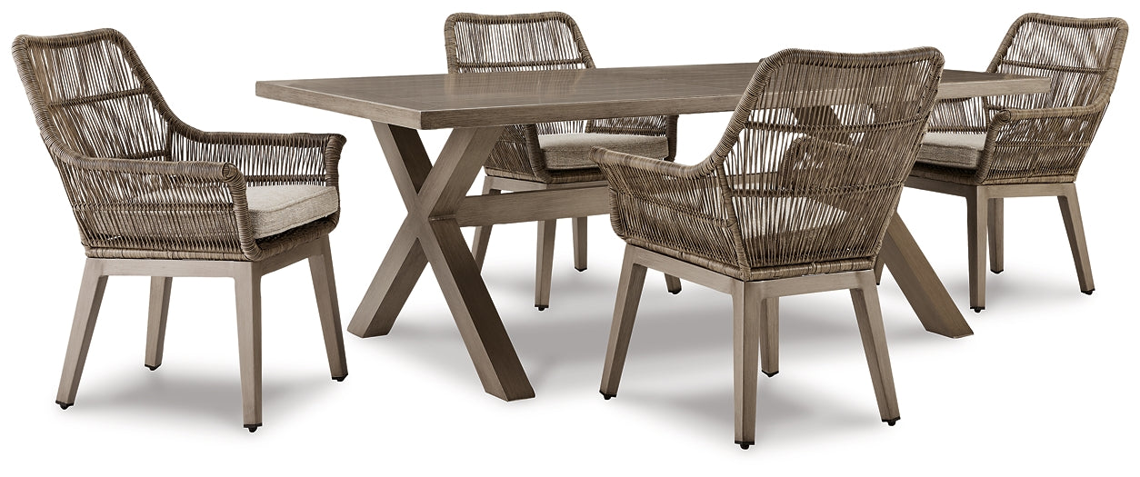 Beach Front Outdoor Dining Table and 4 Chairs Signature Design by Ashley®