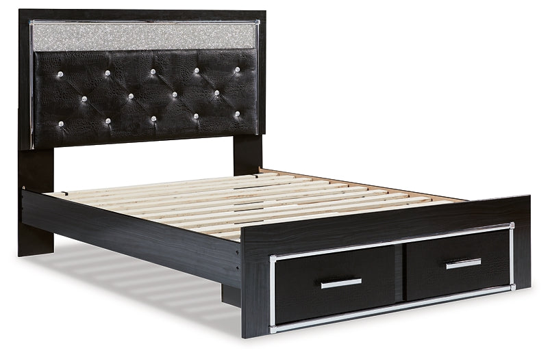 Kaydell  Upholstered Panel Storage Platform Bed Signature Design by Ashley®