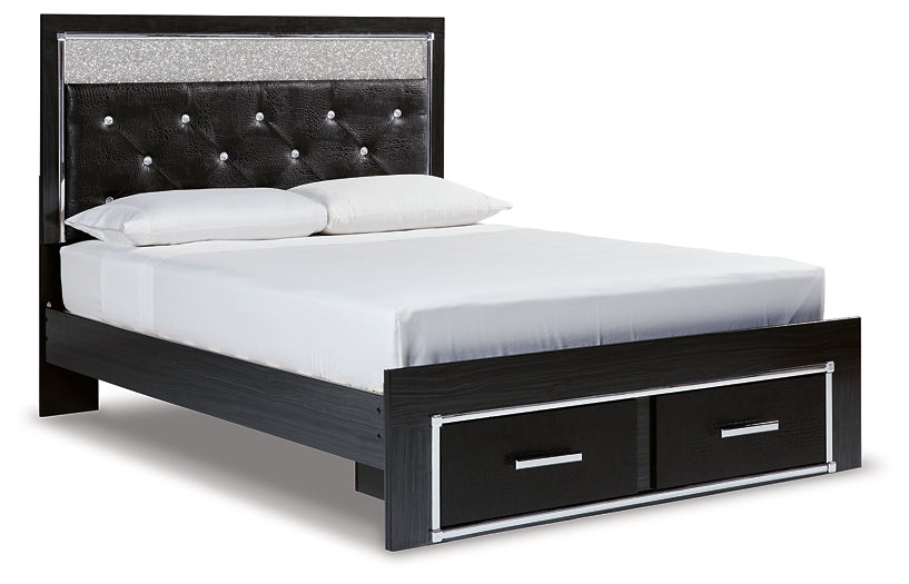 Kaydell  Upholstered Panel Storage Bed Signature Design by Ashley®