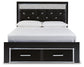 Kaydell  Upholstered Panel Storage Platform Bed Signature Design by Ashley®