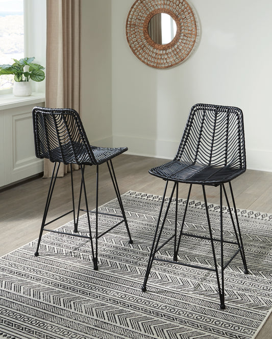 Angentree Upholstered Barstool (2/CN) Signature Design by Ashley®