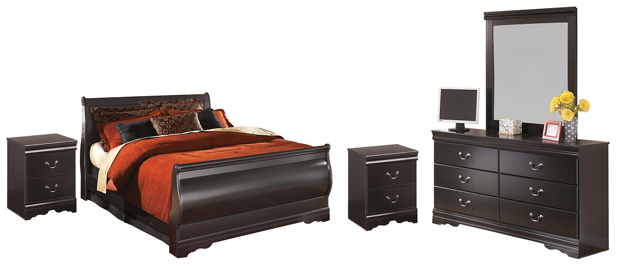 Huey Vineyard  Sleigh Bed With Mirrored Dresser And 2 Nightstands Signature Design by Ashley®