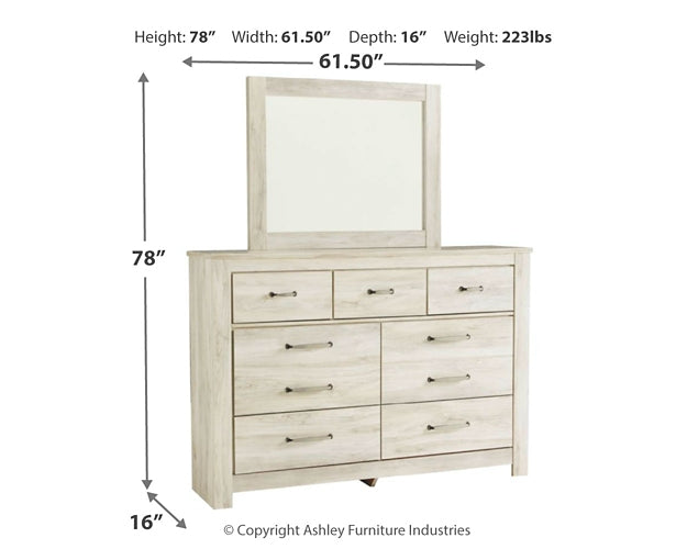 Bellaby  Panel Bed With Mirrored Dresser Signature Design by Ashley®