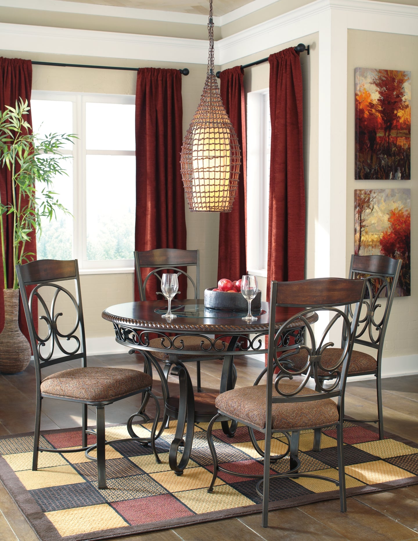 Glambrey Dining Table and 4 Chairs Signature Design by Ashley®