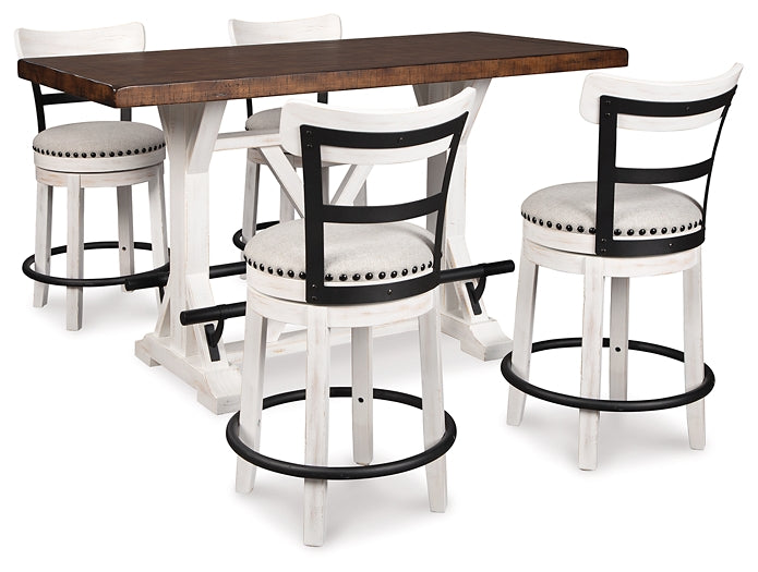 Valebeck Counter Height Dining Table and 4 Barstools Signature Design by Ashley®