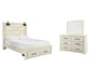 Cambeck Queen Panel Bed with 2 Storage Drawers with Mirrored Dresser Signature Design by Ashley®