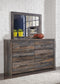 Drystan / Bookcase Headboard With Mirrored Dresser Signature Design by Ashley®