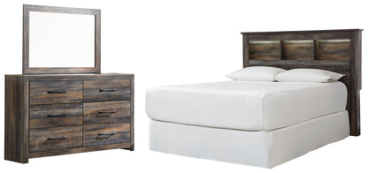 Drystan / Bookcase Headboard With Mirrored Dresser Signature Design by Ashley®