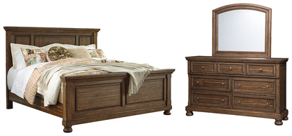 Flynnter  Panel Bed With Mirrored Dresser Signature Design by Ashley®