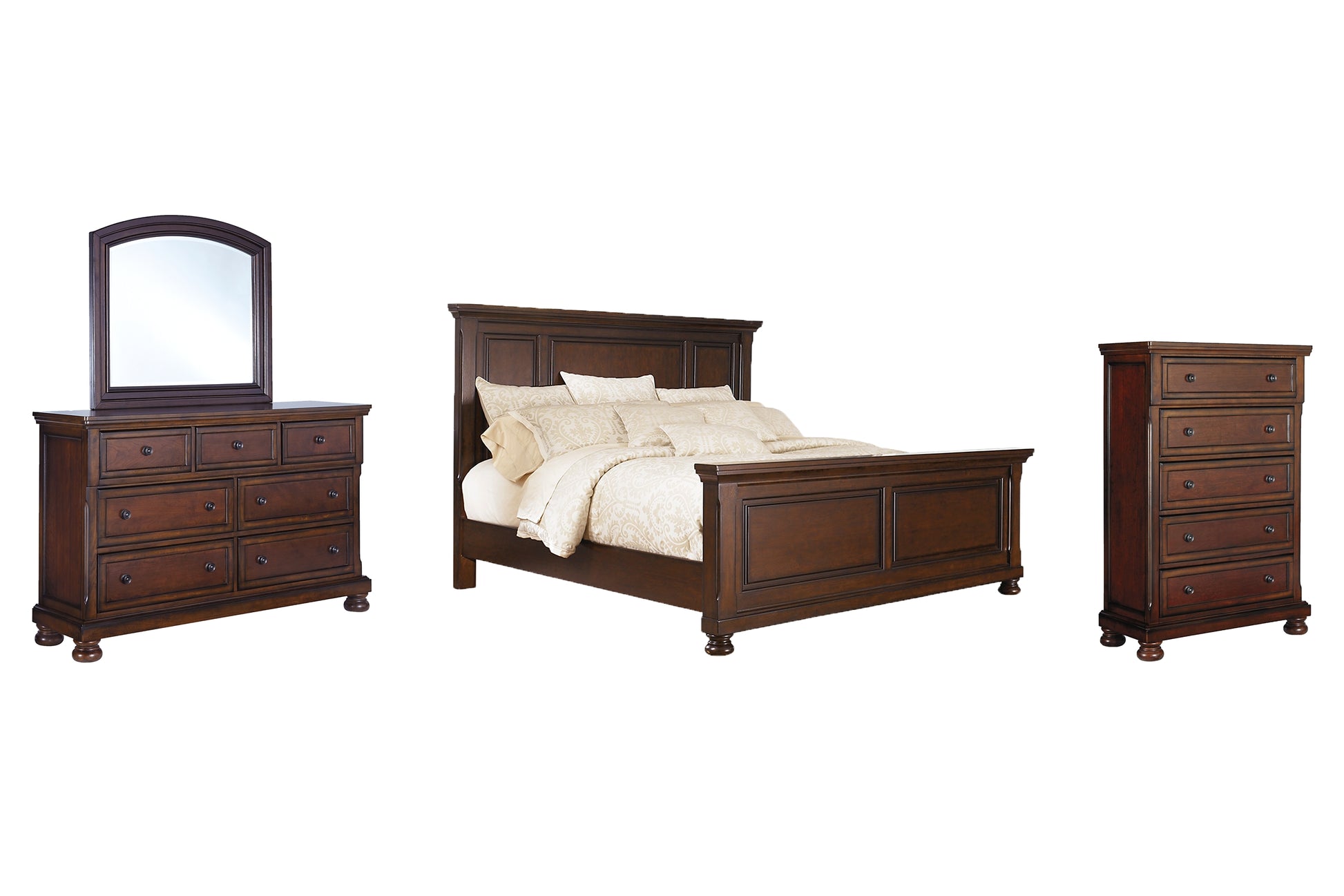 Porter  Panel Bed With Mirrored Dresser And Chest Millennium® by Ashley