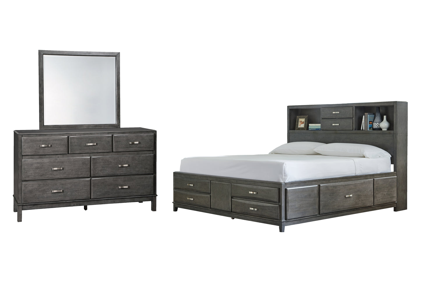 Caitbrook  Storage Bed With 8 Storage Drawers With Mirrored Dresser Signature Design by Ashley®