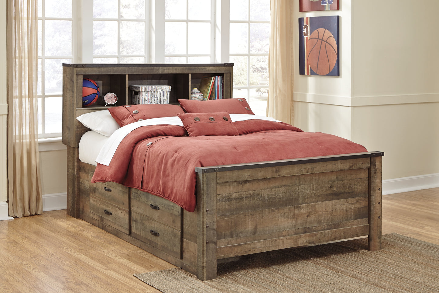 Trinell  Bookcase Bed With 2 Storage Drawers Signature Design by Ashley®