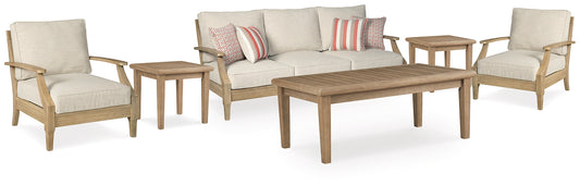 Clare View Outdoor Sofa and  2 Lounge Chairs with Coffee Table and 2 End Tables Signature Design by Ashley®