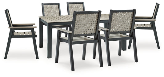 Mount Valley Outdoor Dining Table and 6 Chairs Signature Design by Ashley®